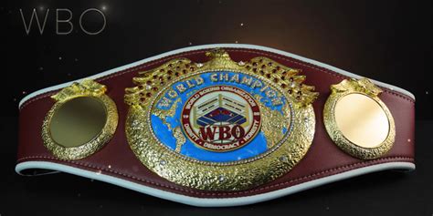 boxing organizations belts|New WBO Title Belts Unveiled During Annual Convention.